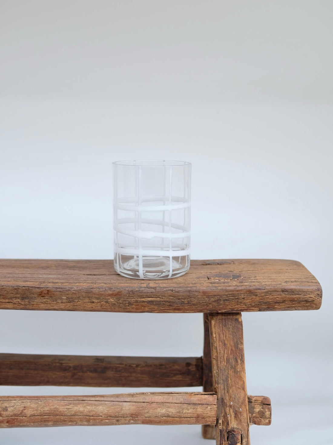 Checkered Glass in Clear and White
