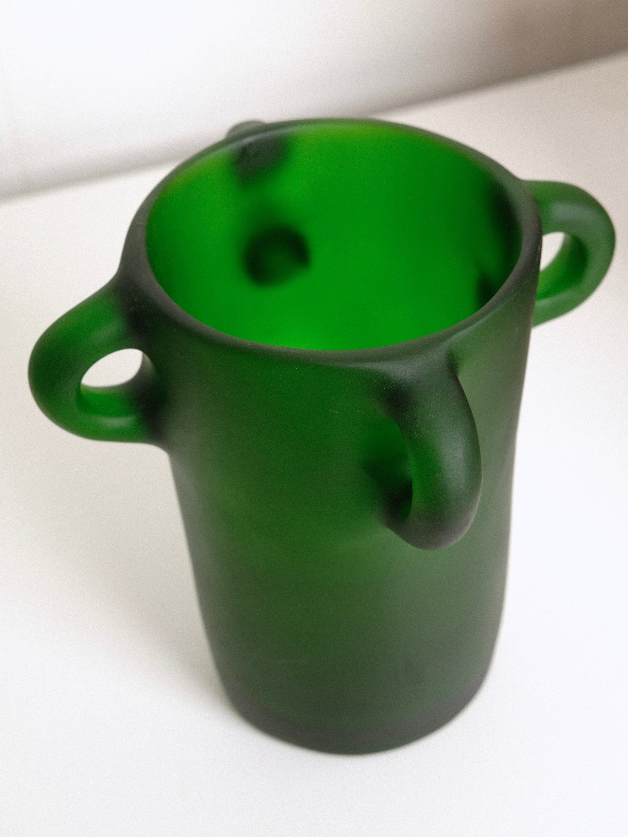 Small Loopy Vase in Emerald Green