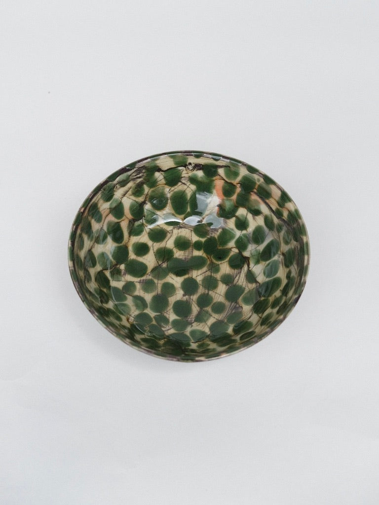 Green Polka Dot Bowl