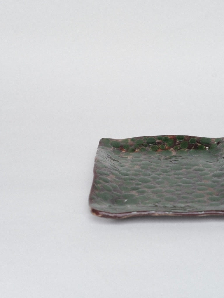 Green Polka Dot Platter