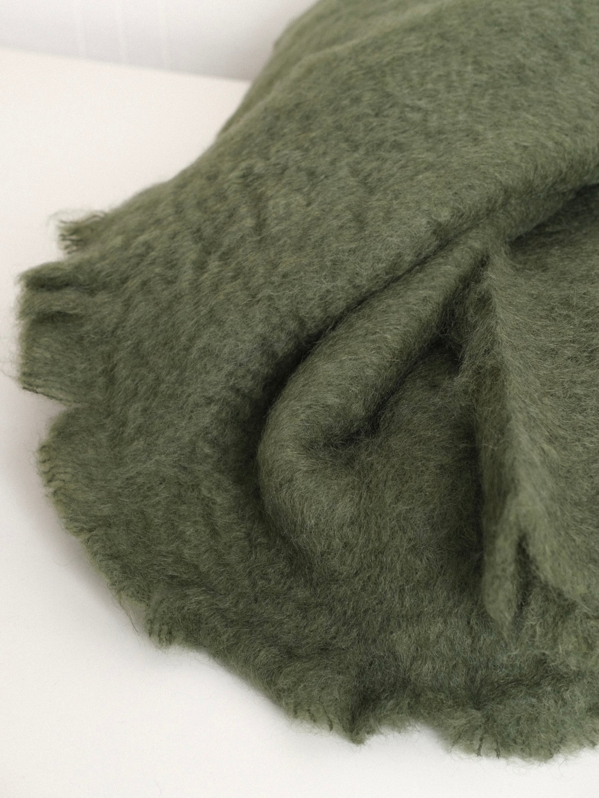 Mohair Blanket in Moss