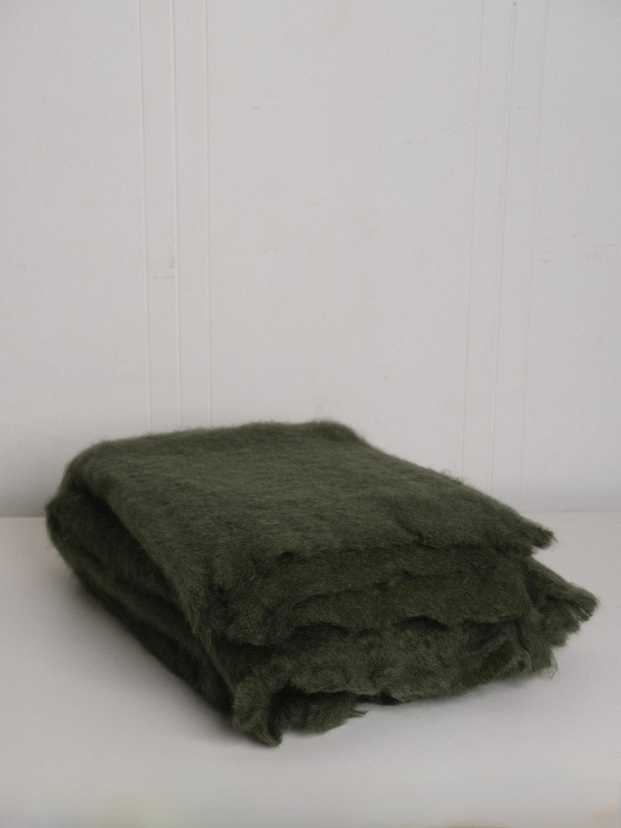 Mohair Blanket in Moss