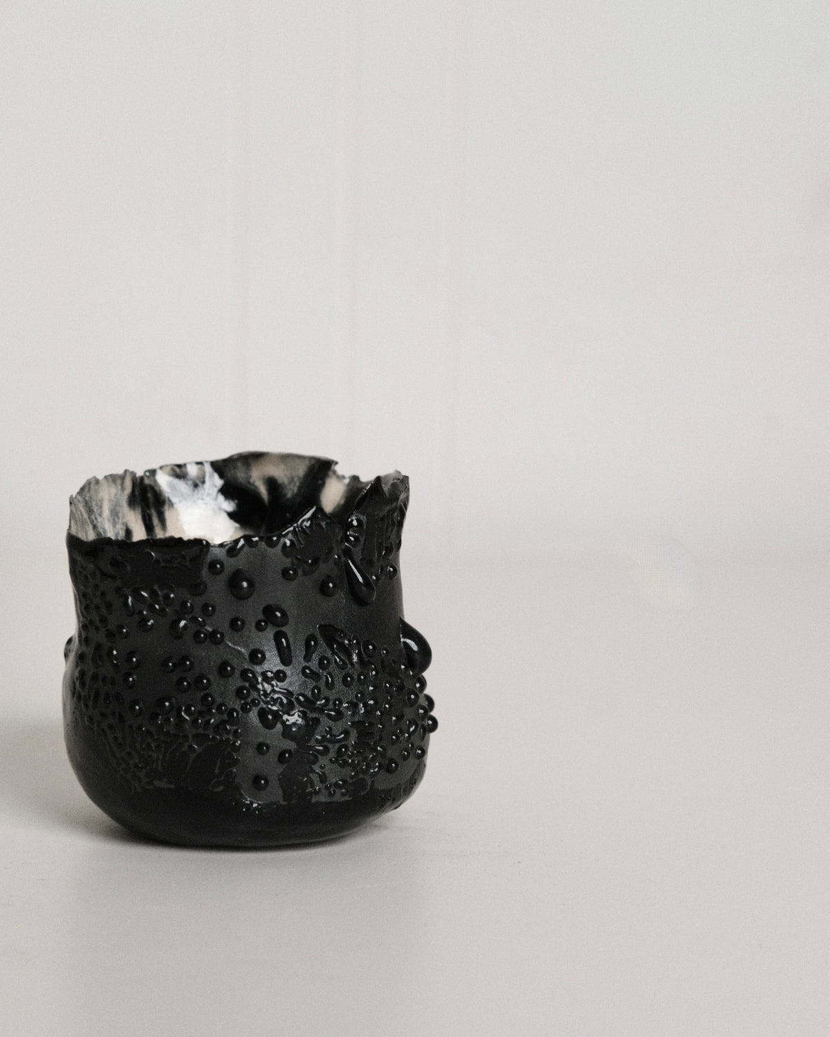Mini Orb in Black Drip