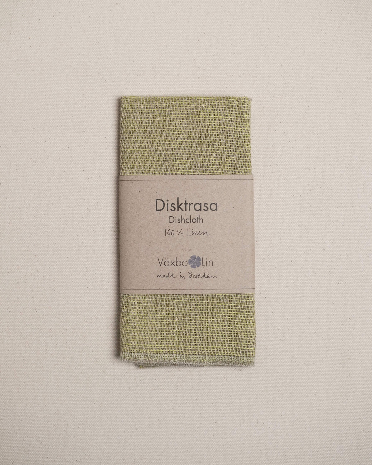 Linen Dishcloth in Highlighter Green