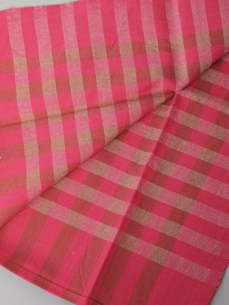 Plaid Napkin Set in Hot Pink