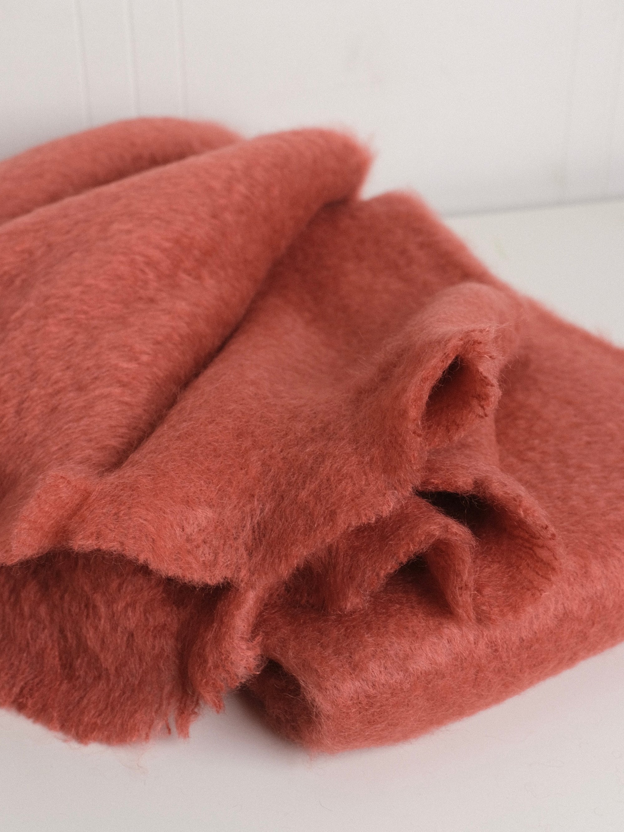 Mohair Blanket in Salmon