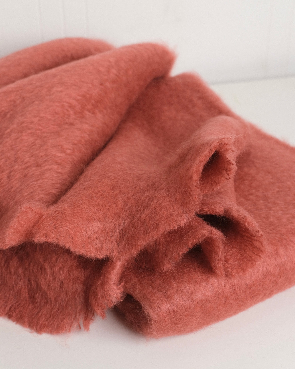 Mohair Blanket in Salmon