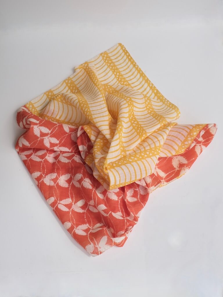 Two Tone Bandana in Orange Cream by Épice Paris