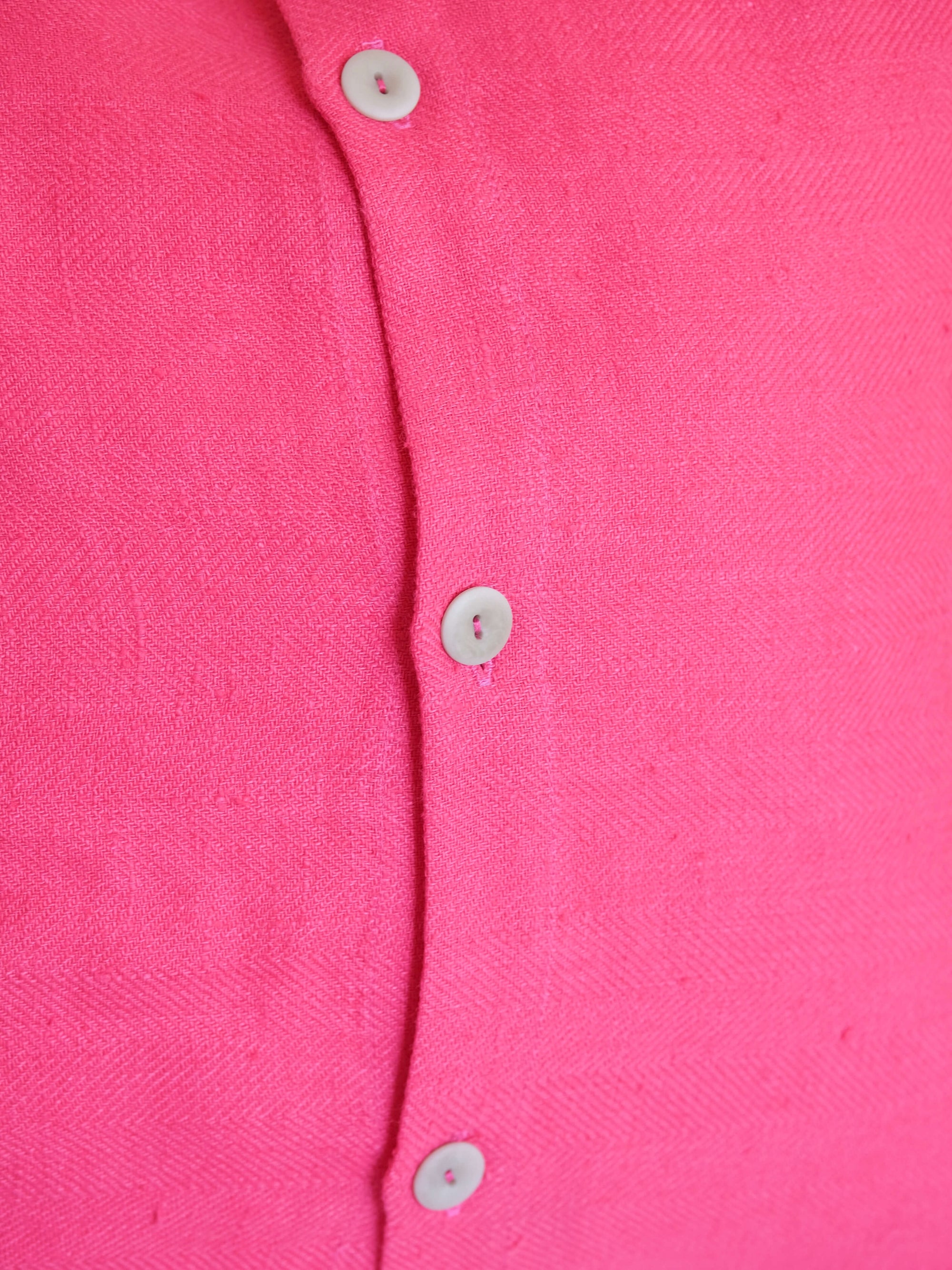 Linen Pillow in Hot Pink