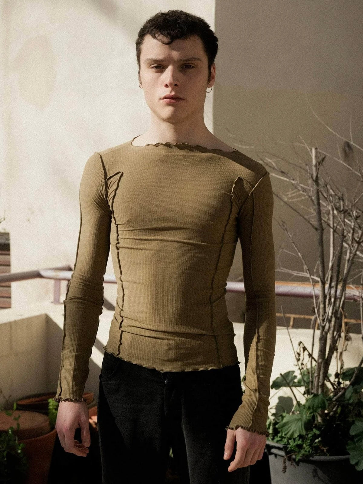 Omato Long Sleeve in Jade Brown