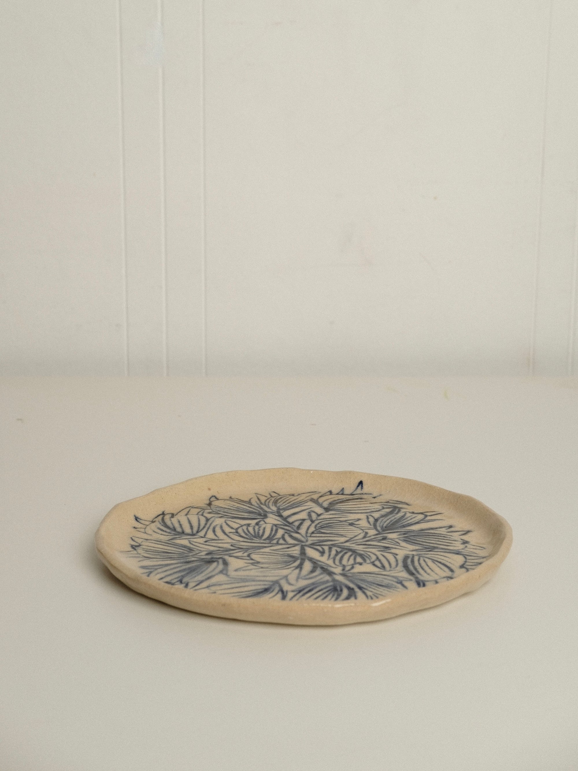 Blue Flowers Plate