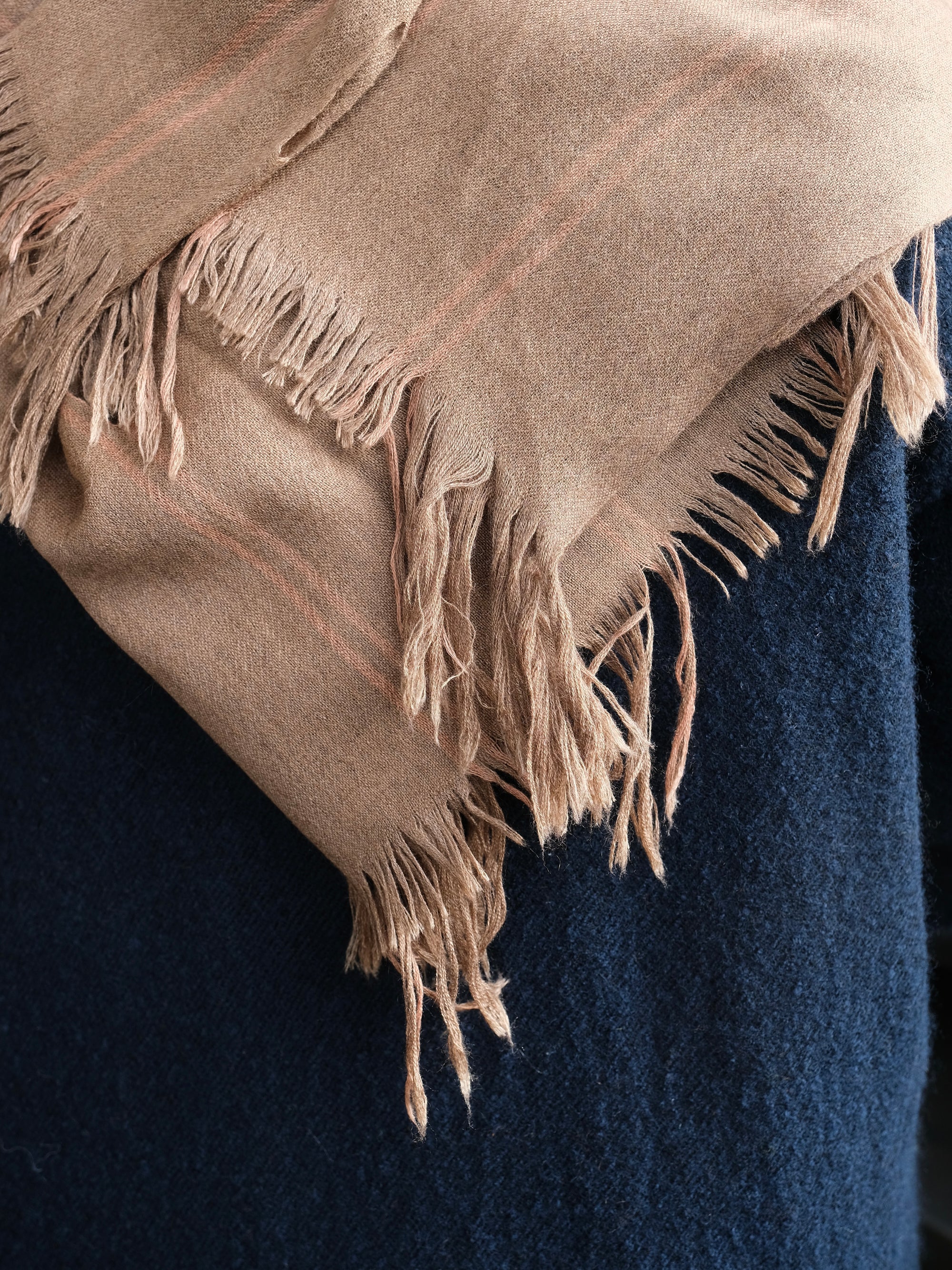 Chic Slit Scarf in Sand