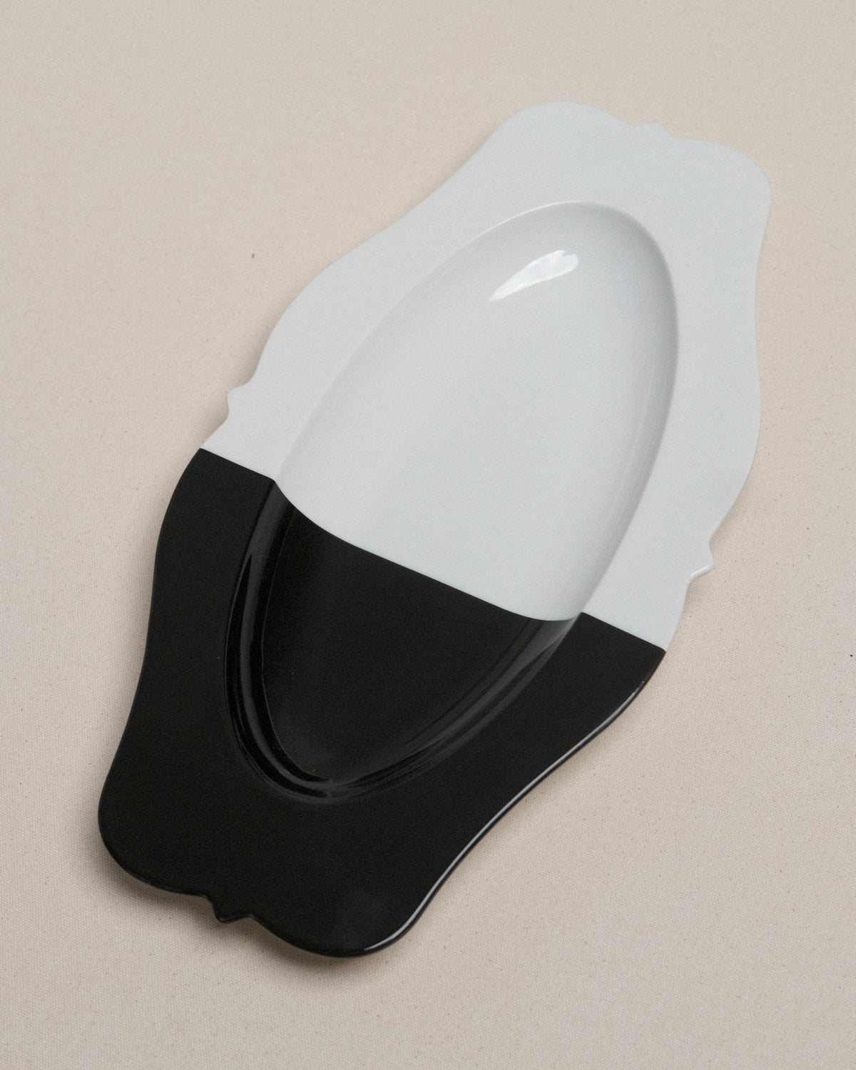 Large Serving Platter in Black and White