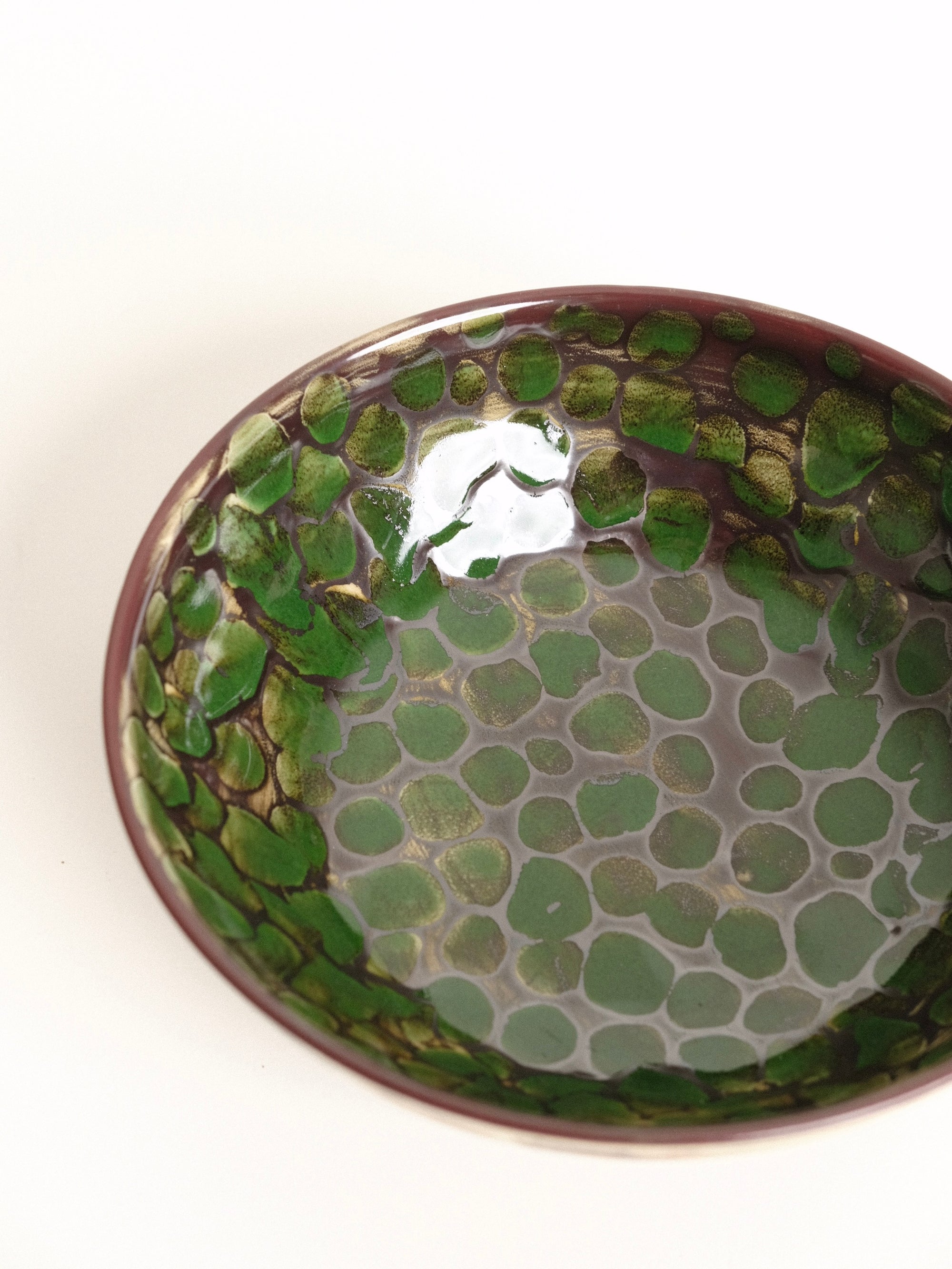 Medium Green Polka Dot Bowl