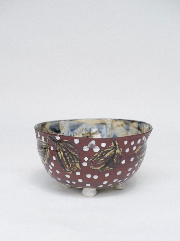Footed Polka Dot Bowl no.1