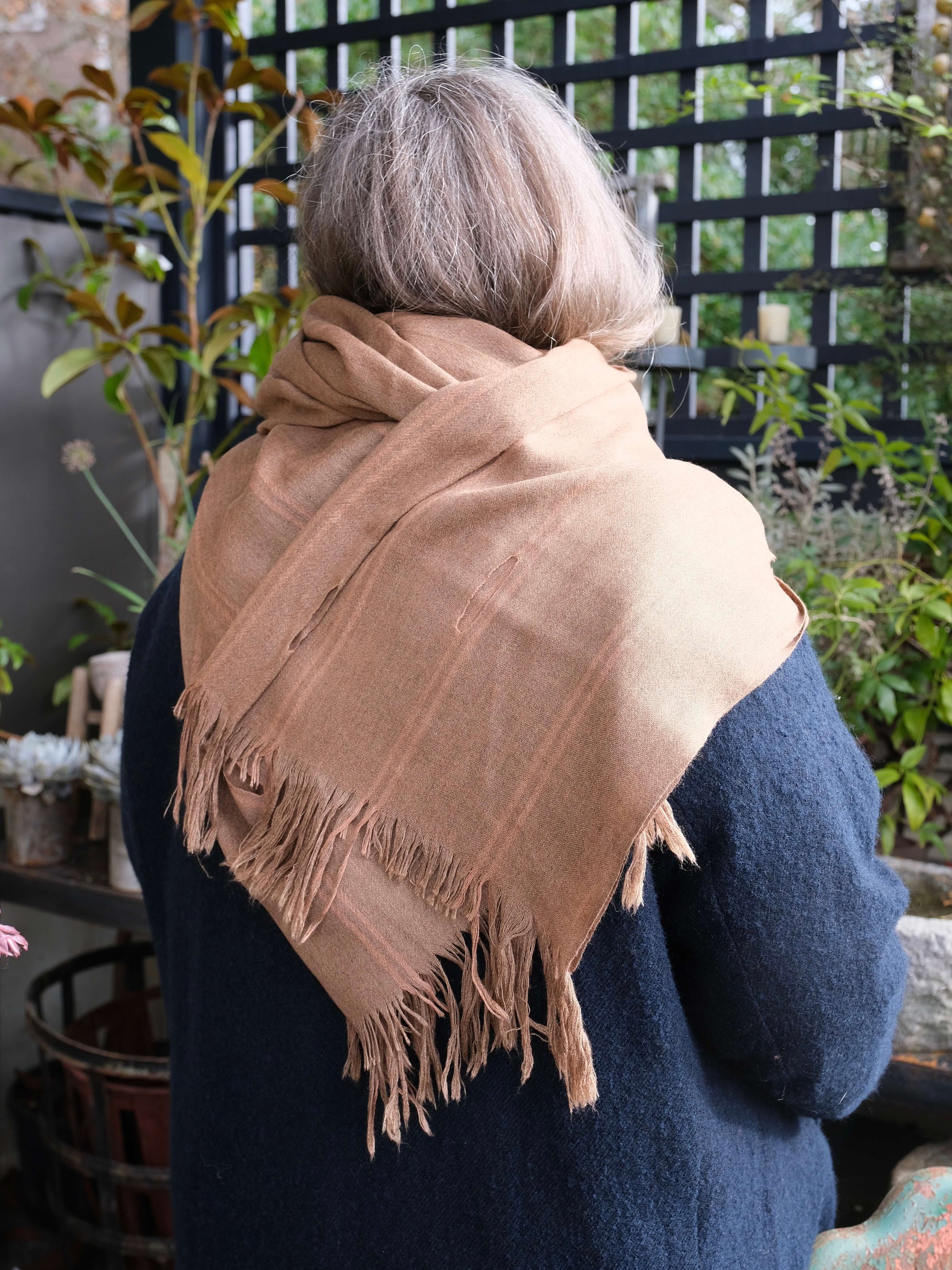 Chic Slit Scarf in Sand