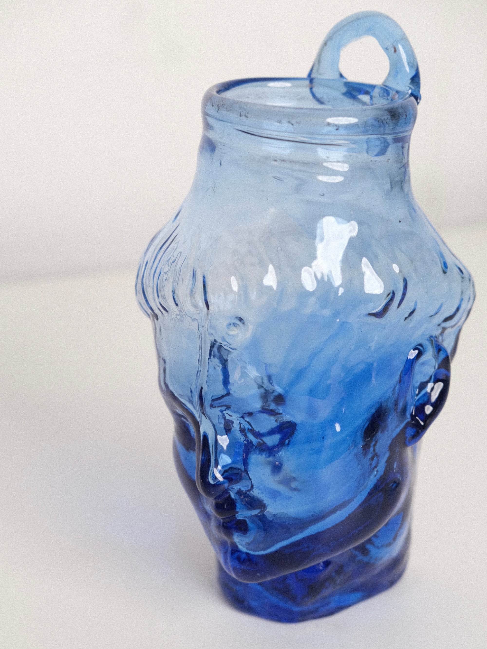Simon Wall Mounted Vase in Blue Splash