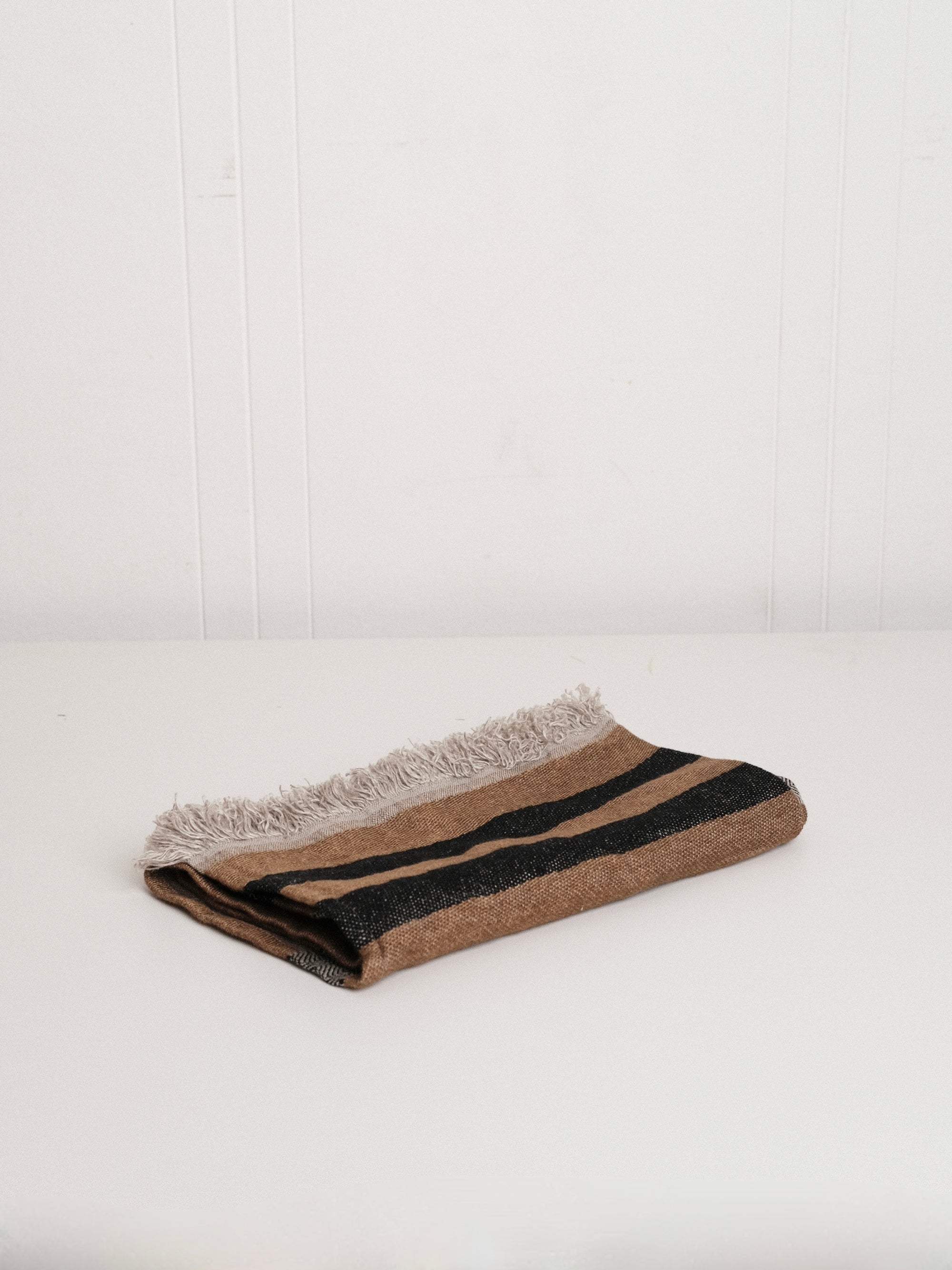 Hand Towel in Brown Stripe