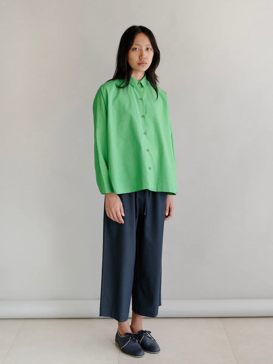 Cotton Shirt in Paris Green