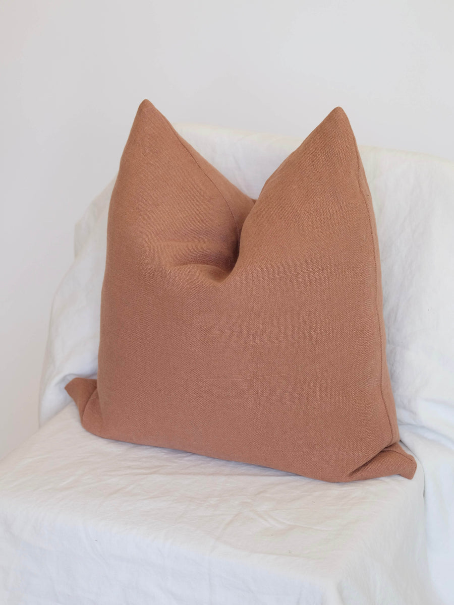 Linen Pillow in Cinnamon by Libeco