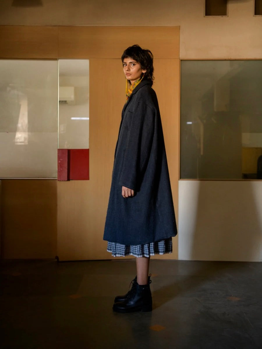 Merino Wool Jacket in Indigo