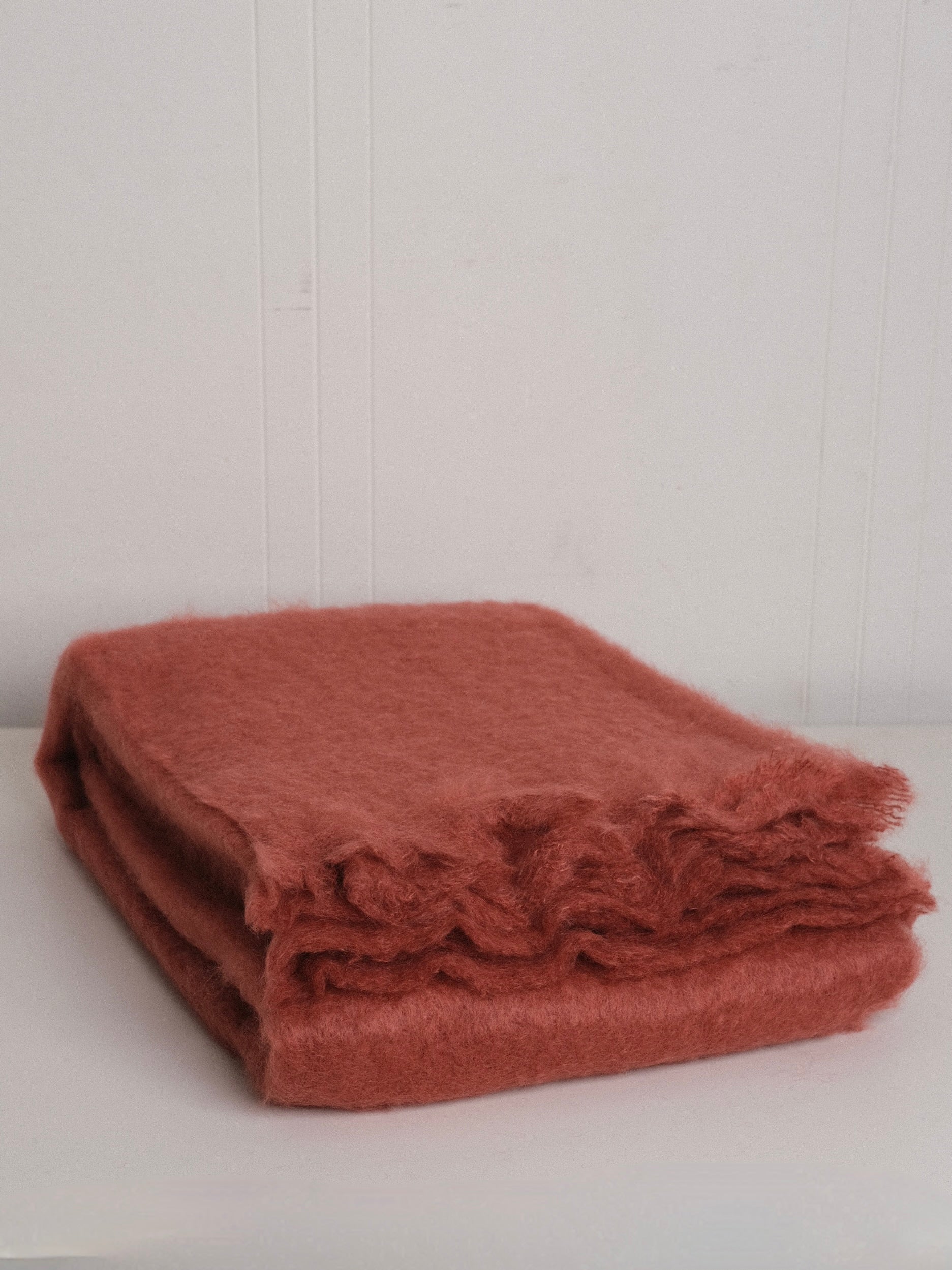 Mohair Blanket in Salmon