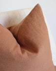 Linen Pillow in Cinnamon by Libeco