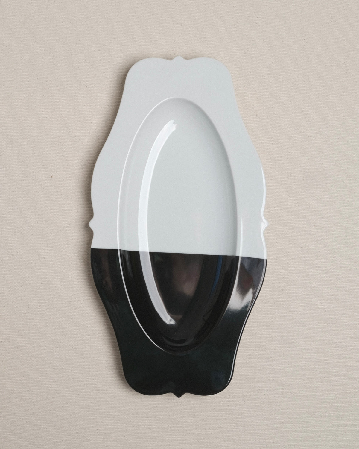 Large Serving Platter in Black and White
