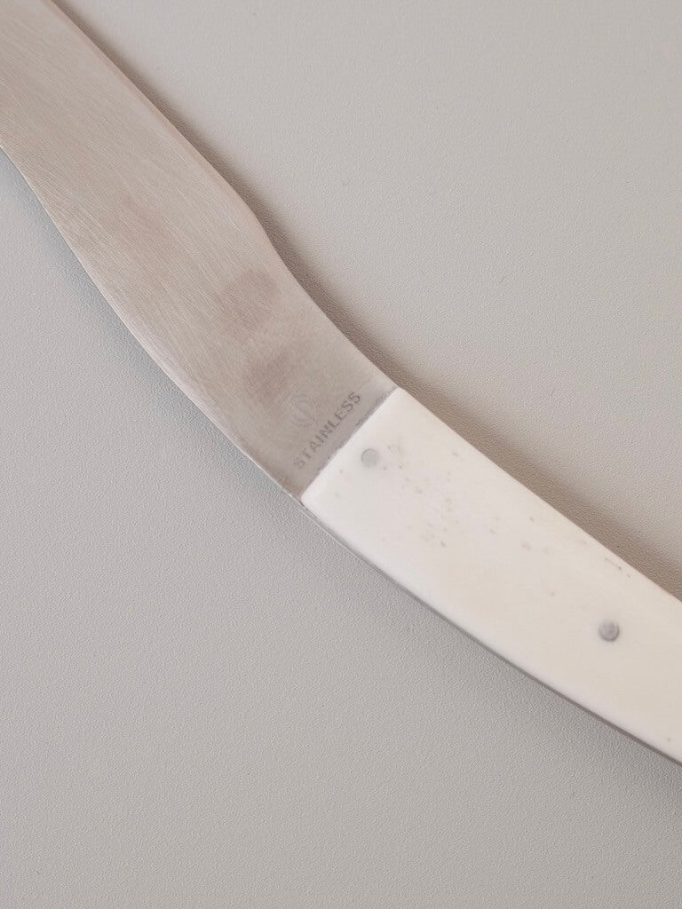 Forked Bone Handle Cheese Knife