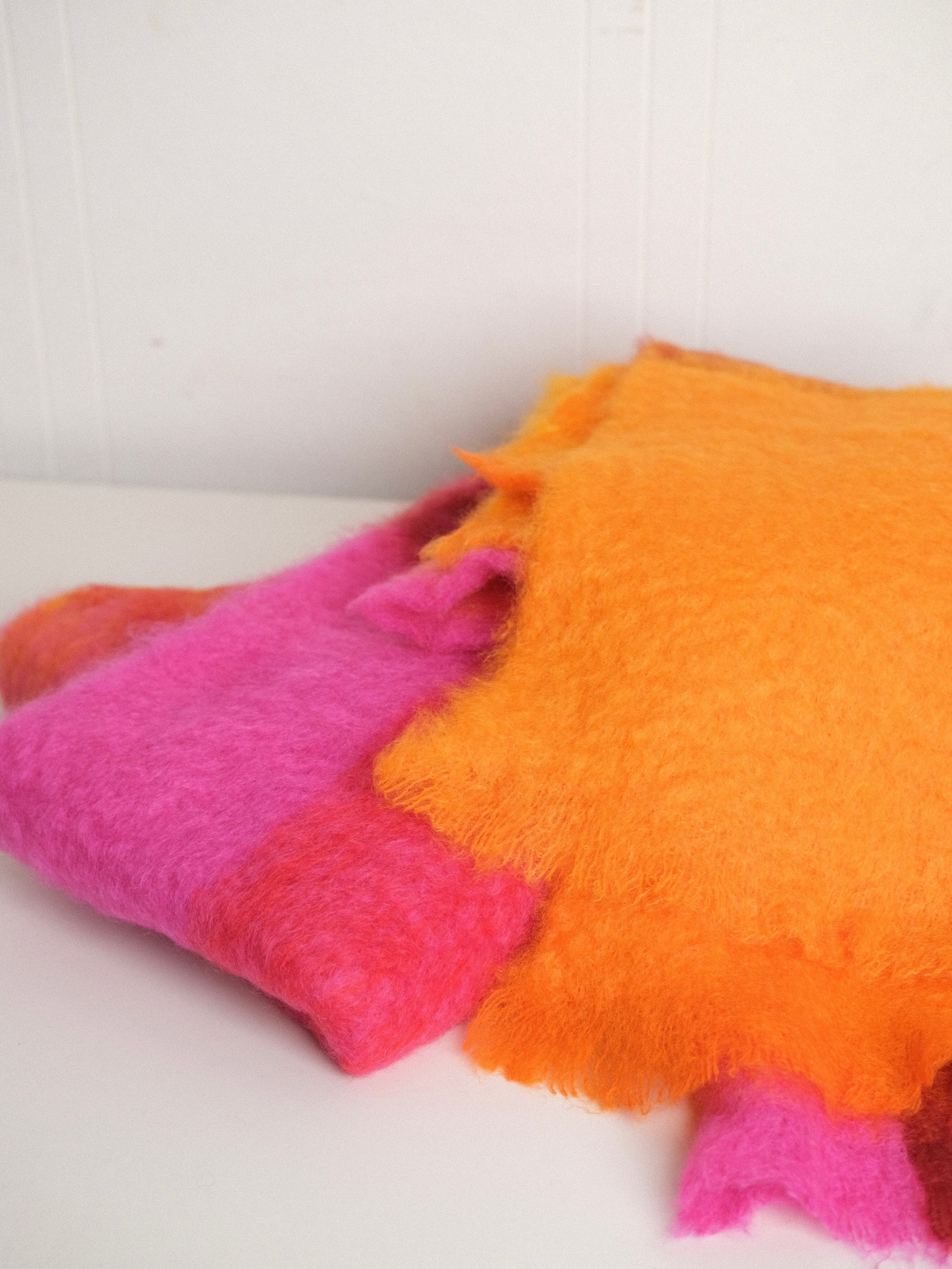 Mohair Blanket in Vibrant Check