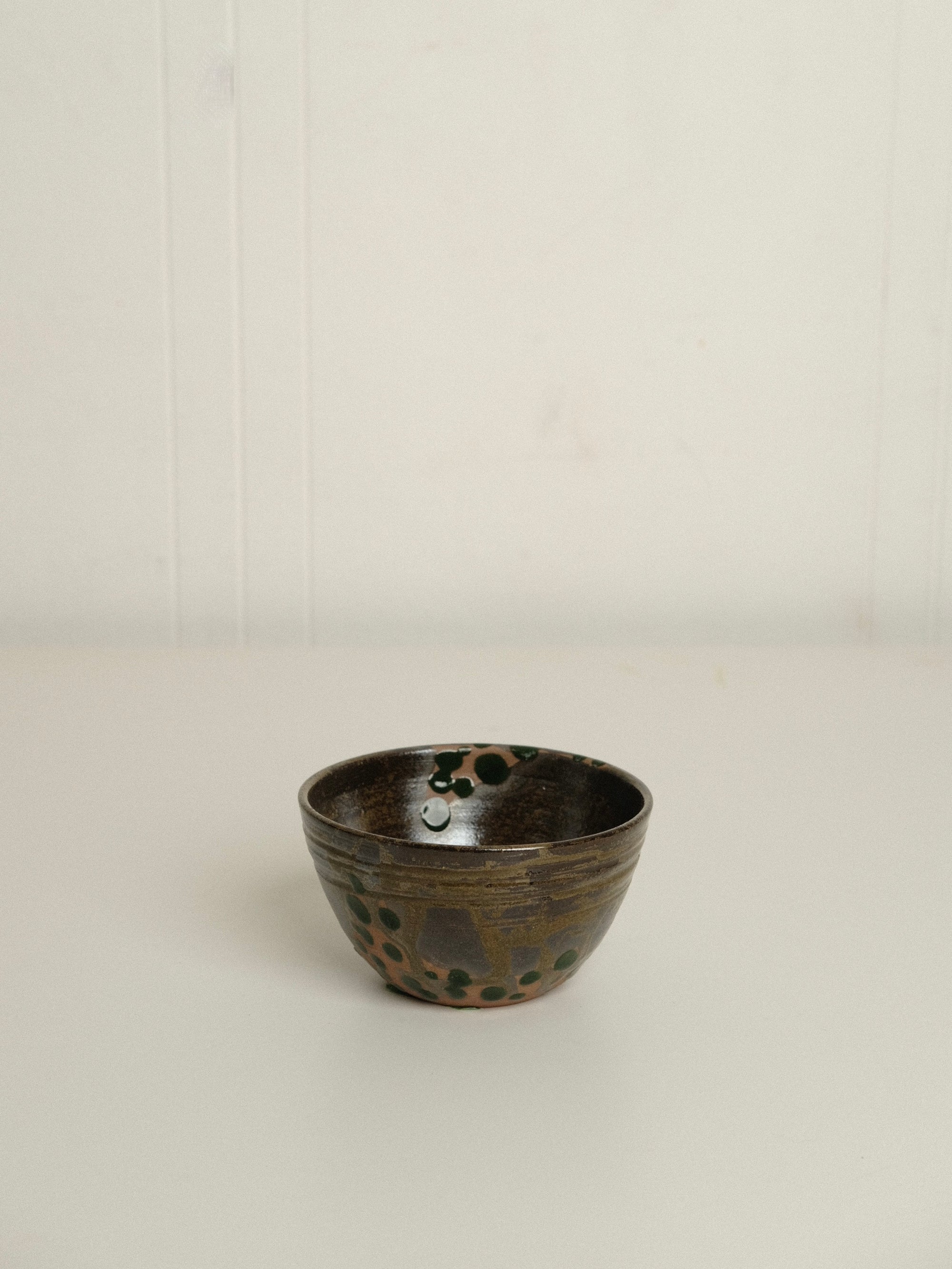 Small Green Polka Dot Serving Bowl