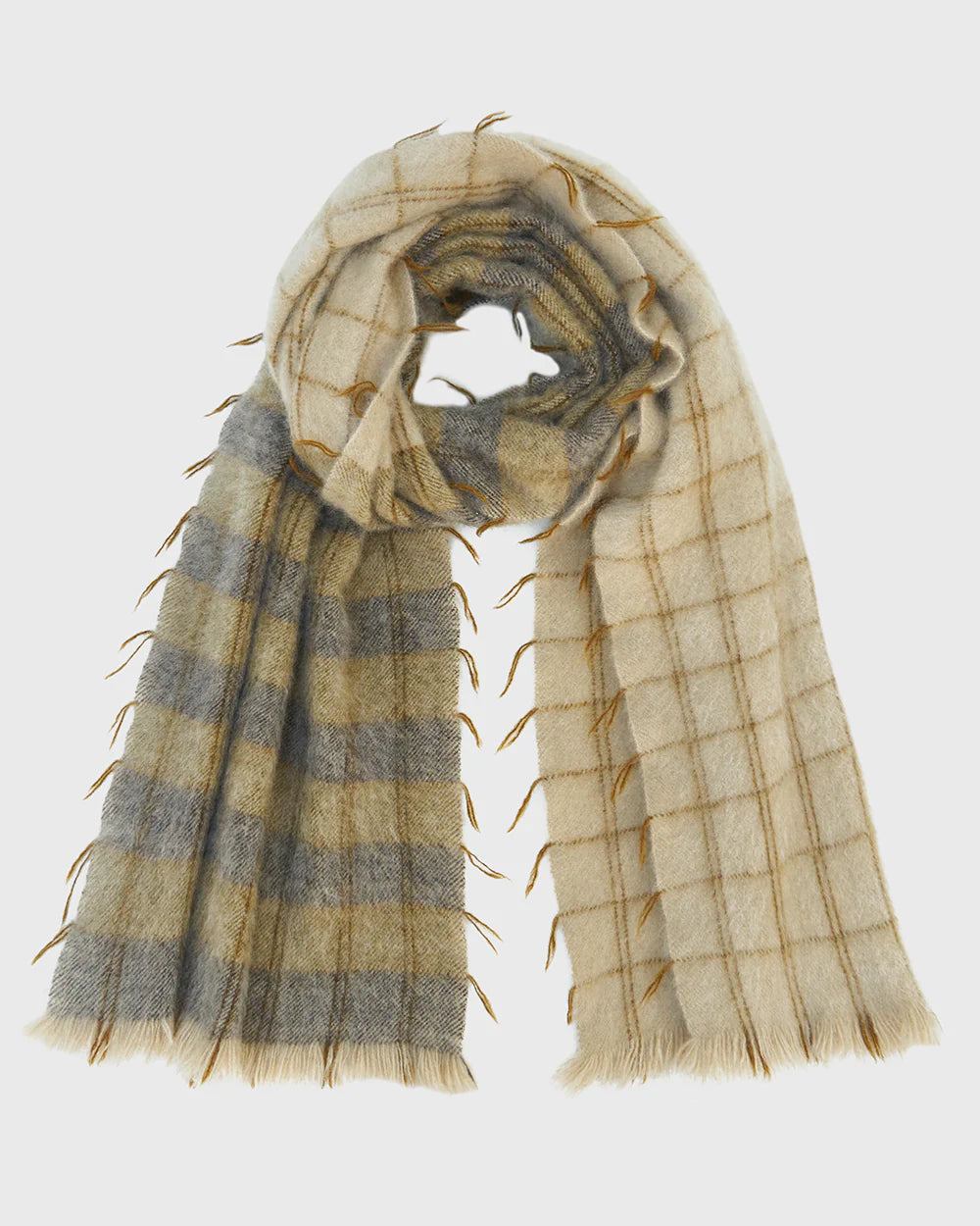 Nomad Dense Boiled Rows Scarf in Sage Balm