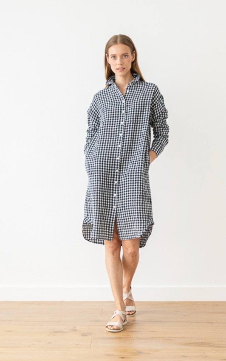 Gingham Shirt Dress Dress by Linen Me