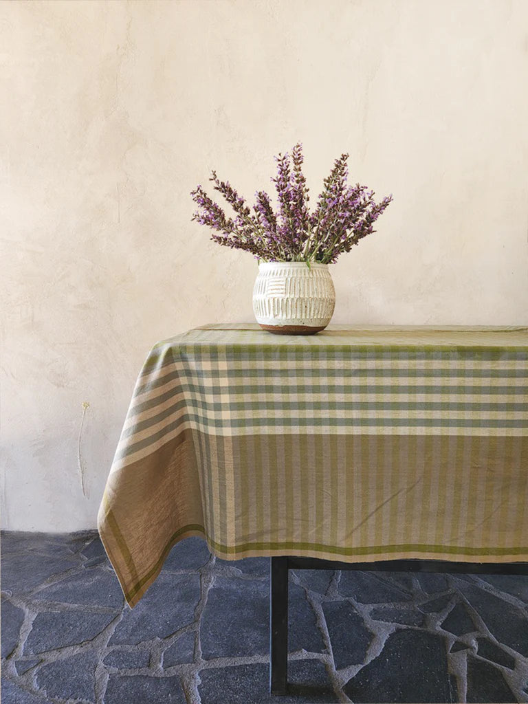 Plaid Tablecloth in Sage
