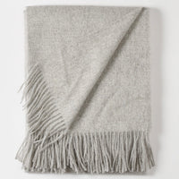 Pale Grey Alpaca Blanket by Linen Way
