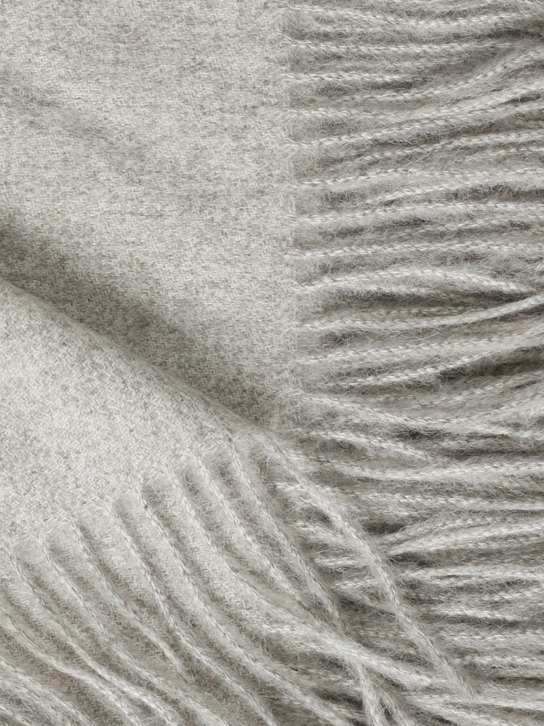 Pale Grey Alpaca Blanket by Linen Way
