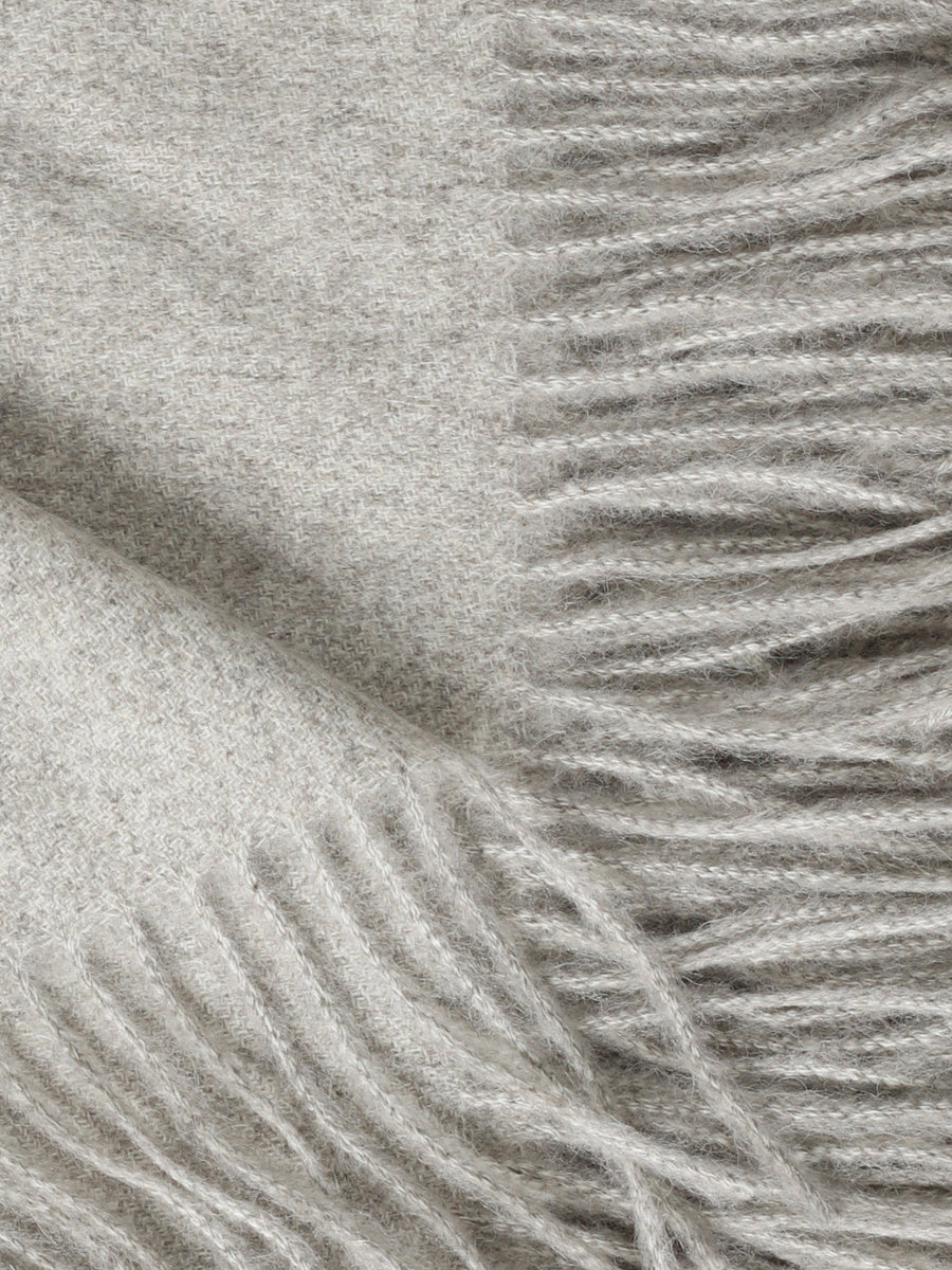 Pale Grey Alpaca Blanket by Linen Way