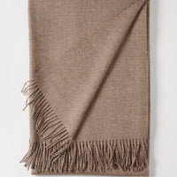 Pale Brown Alpaca Blanket by Linen Way