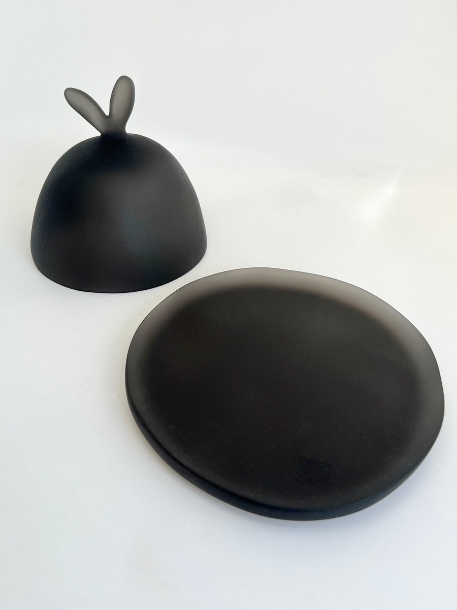 Lapin Butter Dish in Black by Tina Frey