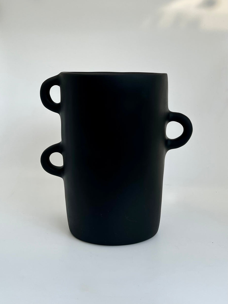 Loopy Vase in Black by Tina Frey
