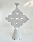 White Clay Candle Holder