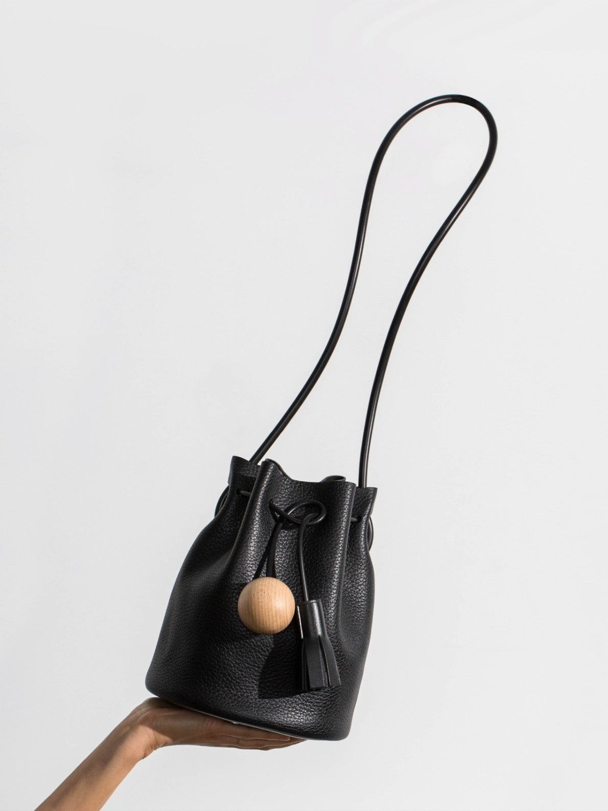 Pebbled Leather Mini Bucket by Building Block