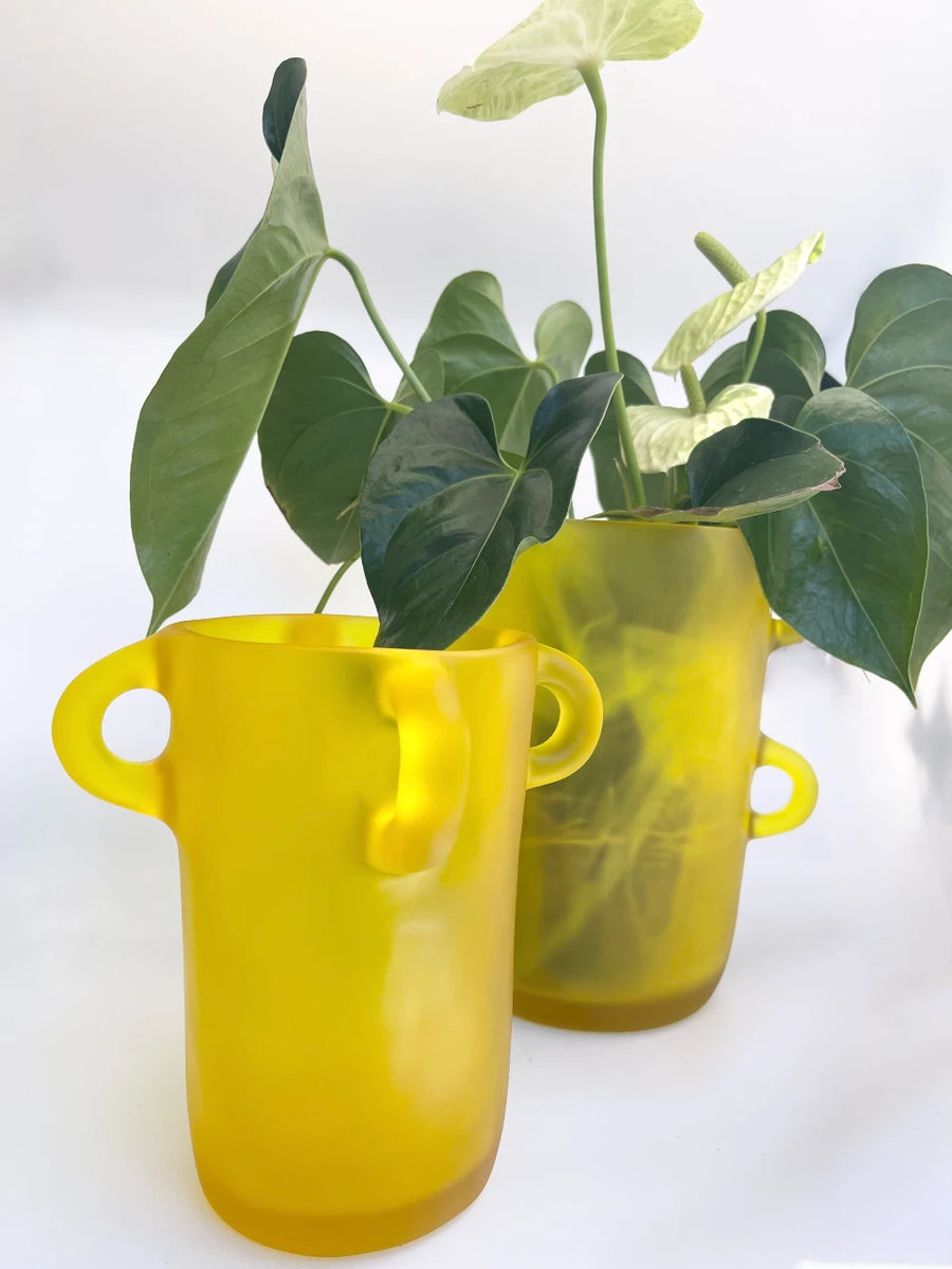 Small Loopy Vase in Yellow by Tina Frey